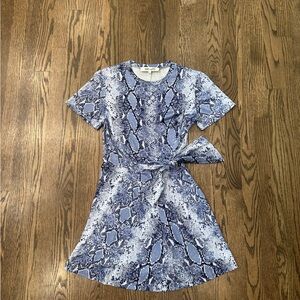 Snake print mini dress